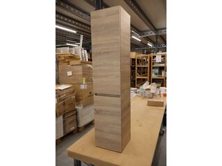 Hoge badkamerkast, eiken